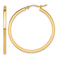 Load image into Gallery viewer, 14k 2mm Square Tube Hoop Earrings
