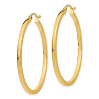 Load image into Gallery viewer, 14k 2mm Square Tube Hoop Earrings
