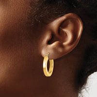 Load image into Gallery viewer, 14k 3mm Polished Square Hoop Earrings

