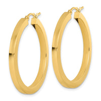 Load image into Gallery viewer, 14k 3mm Polished Square Hoop Earrings
