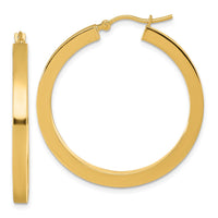 Load image into Gallery viewer, 14k 3mm Polished Square Hoop Earrings
