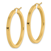 Load image into Gallery viewer, 14k 3mm Polished Square Hoop Earrings
