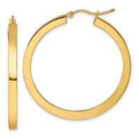 Load image into Gallery viewer, 14k 3mm Polished Square Hoop Earrings
