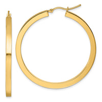 Load image into Gallery viewer, 14k 3mm Polished Square Hoop Earrings
