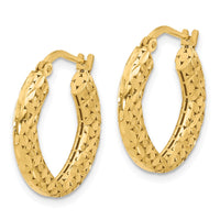 Load image into Gallery viewer, 14k Polished and D/C Hoop Earrings

