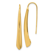 Load image into Gallery viewer, 14K Polished Drop Bar Threader Earrings
