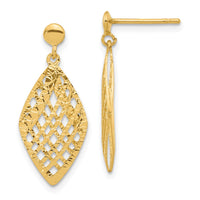 Load image into Gallery viewer, 14k Polished D/C Post Dangle Earrings
