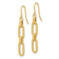 Load image into Gallery viewer, 14K Polished and D/C Link Dangle Earrings
