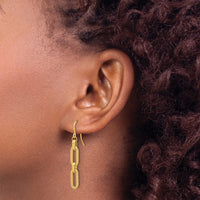Load image into Gallery viewer, 14K Polished and D/C Link Dangle Earrings
