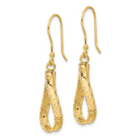Load image into Gallery viewer, 14K Polished and Diamond-cut Dangle Earrings
