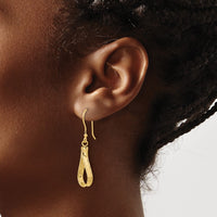 Load image into Gallery viewer, 14K Polished and Diamond-cut Dangle Earrings
