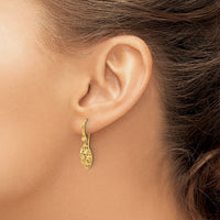 Load image into Gallery viewer, 14k Polished D/C Shepherd Hook Dangle Earrings
