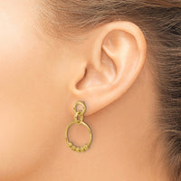 Load image into Gallery viewer, 14K Polished and Diamond-cut Dangle Post Earrings
