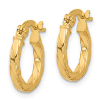 Load image into Gallery viewer, 14K Polished and Grooved Hoop Earrings

