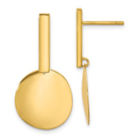 Load image into Gallery viewer, 14K Polished  Drop Post Earrings
