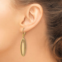Load image into Gallery viewer, 14K Polished and Textured Dangle Leverback Earrings
