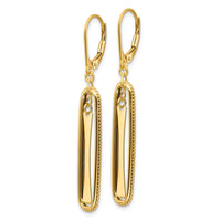 Load image into Gallery viewer, 14K Polished Dangle Leverback Earrings
