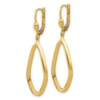 Load image into Gallery viewer, 14K Polished Dangle Leverback Earrings
