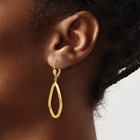 Load image into Gallery viewer, 14K Polished Dangle Leverback Earrings
