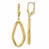 14K Polished Dangle Leverback Earrings
