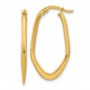 14K Polished Oval Hoop Earrings