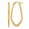14K Polished Oval Hoop Earrings