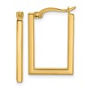 14K Polished Rectangle Hoop Earrings