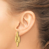 Load image into Gallery viewer, 14K Polished Fancy Dangle Post Earrings
