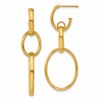 14K Polished Oval Link Post Earrings