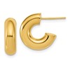 14K Polished J-Hoop Post Earrings