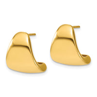 Load image into Gallery viewer, 14K Polished Curve Post Earrings
