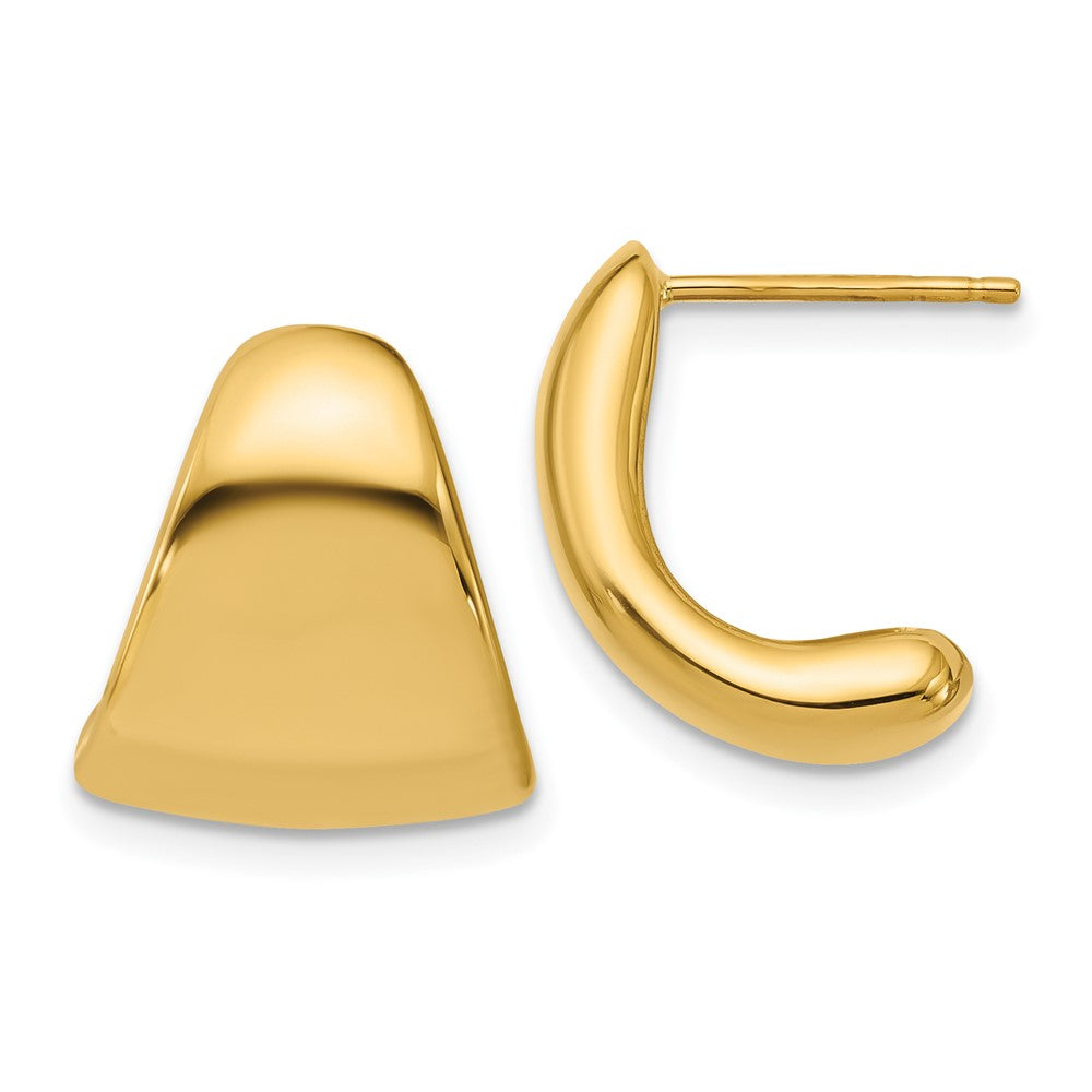 14K Polished Curve Post Earrings