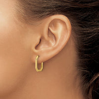 Load image into Gallery viewer, 14K Polished Hinged Hoop Earrings
