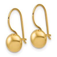 Load image into Gallery viewer, 14K Polished Drop Button Earrings

