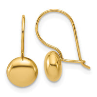 Load image into Gallery viewer, 14K Polished Drop Button Earrings
