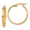 14K Polished Greek Key Round Hoop Earrings