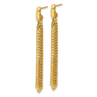Load image into Gallery viewer, 14K Polished Fancy Curb Link Tassel Post Dangle Earrings
