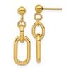 14K Polished Fancy Link Post Dangle Earrings