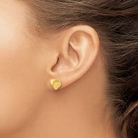 Load image into Gallery viewer, 14K Polished Heart Post Earrings
