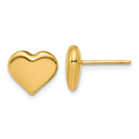 Load image into Gallery viewer, 14K Polished Heart Post Earrings
