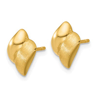 Load image into Gallery viewer, 14K Polished and Brushed Fancy Post Earrings
