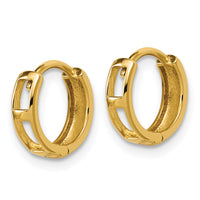 Load image into Gallery viewer, 14K Polished and D/C Huggie Hoop Earrings
