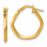 Load image into Gallery viewer, 14K Polished Geometric Hoop Earrings
