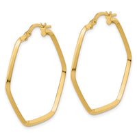 Load image into Gallery viewer, 14K Polished Geometric Hoop Earrings
