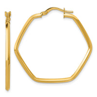 Load image into Gallery viewer, 14K Polished Geometric Hoop Earrings
