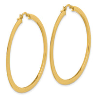 Load image into Gallery viewer, 14K Polished Flat Tube Hoop Earrings
