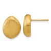 14K With Scratch Finish Post Earrings