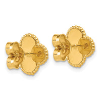 Load image into Gallery viewer, 14K Polished and Diamond-cut Clover Post Earrings
