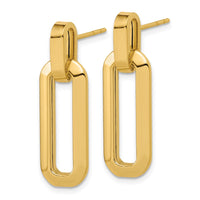 Load image into Gallery viewer, 14K Polished Fancy Link Dangle Post Earrings
