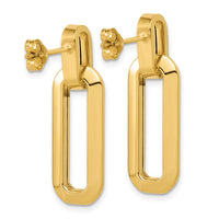 Load image into Gallery viewer, 14K Polished Fancy Link Dangle Post Earrings

